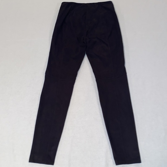 Lyssé women’s black suede pull on wide waist band stretch leggings size S - Picture 6 of 6
